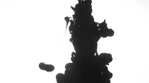 Ink Drops In Water Stock Footage 58863099