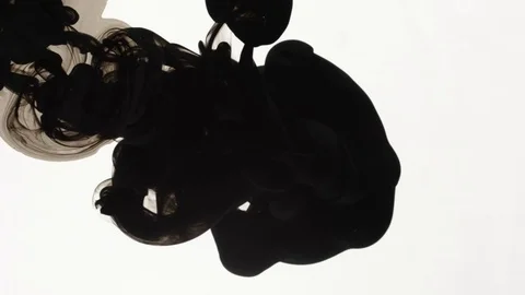Ink Drops In Water. Ink Bleeds. Ink drops. Vídeo Stock 79809111