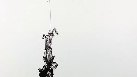 Ink Drops In Water. Ink Bleeds. Ink drops. Vídeo Stock 79809286