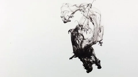 Ink Drops In Water. Ink Bleeds. Ink drops. Vídeo Stock 79809643