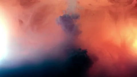 Ink drops in water slow motion, color mixing in the water slow motion. Stock Footage 101071169