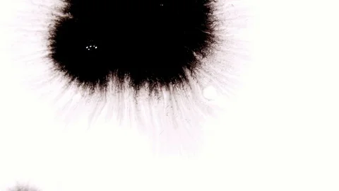 Ink drops on white surface. Stock Footage 85661653