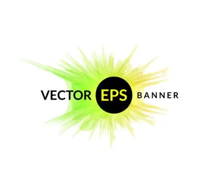 Ink explosion banner design template, digital watercolor blot spot Stock Illustration