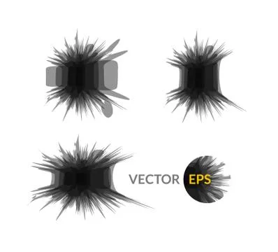Ink explosion set banner design template, digital watercolor blot spot Stock Illustration