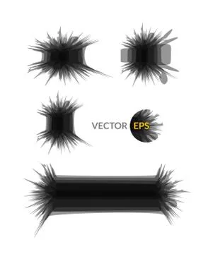 Ink explosion set banner design template, digital watercolor blot spot Illustrazione stock