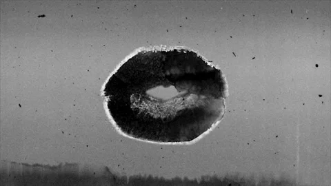 Ink eye opening, black and white seamless loop Stock Footage 346768813