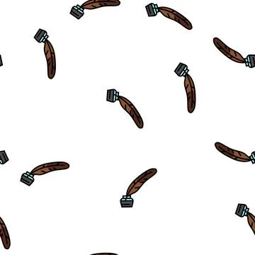 Ink feather soft fluffy vector seamless pattern Stock Illustration