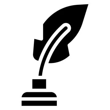 Ink feather Vector Icon Design Illustration Stock Illustration