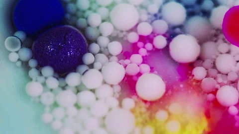 Ink flow background colorful paint blot oil spill Video stock 260792045