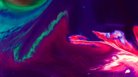 Ink flow producing a aerial view simulation of a cosmic landscape, oceanic or Video stock 170444860