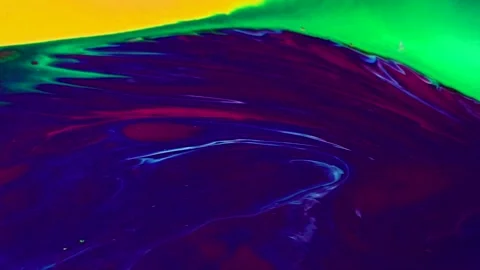 Ink flow producing a aerial view simulation of a cosmic landscape, oceanic or Video stock 170444883