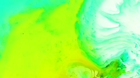 Ink flow producing a aerial view simulation of a cosmic landscape, oceanic or Video stock 170444914