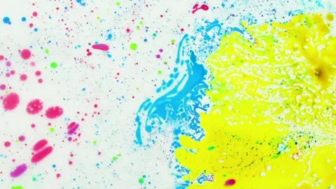Ink flow producing a aerial view simulation of a cosmic landscape, oceanic or Video stock 170444918
