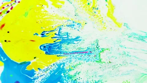 Ink flow producing a aerial view simulation of a cosmic landscape, oceanic or Video stock 170444924