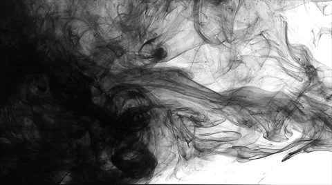 Ink flowing slowly in water Stock Footage 49863166