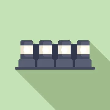 Ink gadget printer icon flat vector. Machine eco Stock Illustration