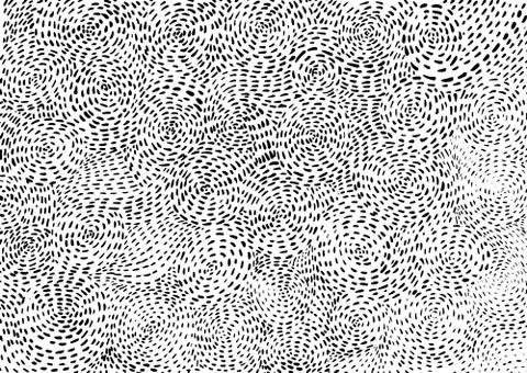 Ink grunge circle pattern. Hand drawn brush background. Vector illustration. Stock Illustration