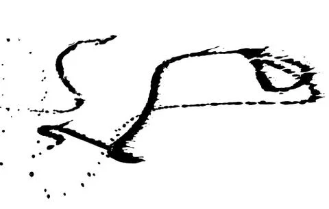 Ink grunge drops texture. Black hand drawn splashes and stains on white Illustrazione stock
