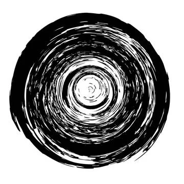 Ink Grunge Round Pattern Ink Grunge Round Pattern Isolated on White Backgr... 스톡 사진
