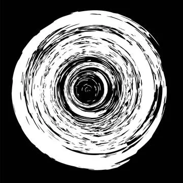 Ink Grunge Round Pattern Ink Grunge Round Pattern Isolated on Black Backgr... Stock Photos