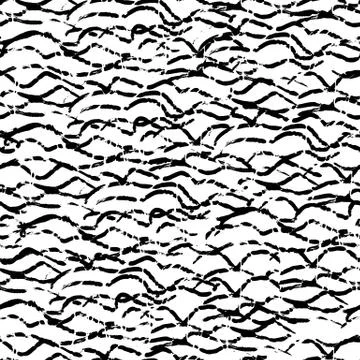 Ink hand drawn abstract seamless pattern Stock Illustration