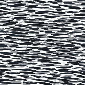 Ink hand drawn seamless pattern with brush strokes Stock Illustration