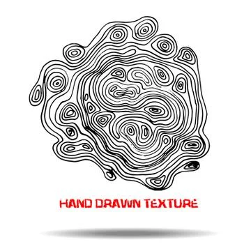 Ink hand drawn texture. Psychedelic monochrome background. Marble pattern Stock Illustration