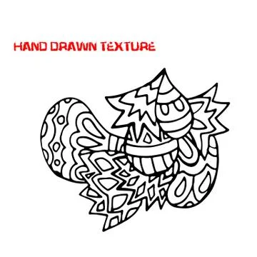 Ink hand drawn texture. Psychedelic monochrome background. Marble pattern Stock Illustration