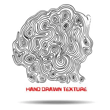 Ink hand drawn texture. Psychedelic monochrome background. Marble pattern Illustrazione stock
