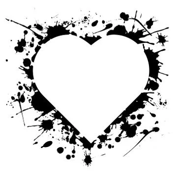 Ink heart Stock Illustration