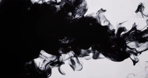 Ink Injection Into Water Stock Footage 170832566