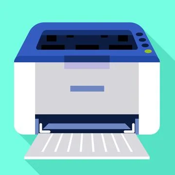 Ink jet printer icon, flat style 스톡 일러스트