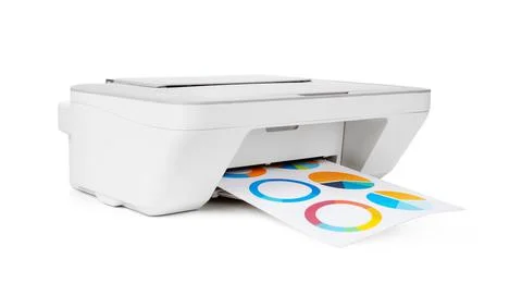 Ink jet printer isolated on white background Foto stock