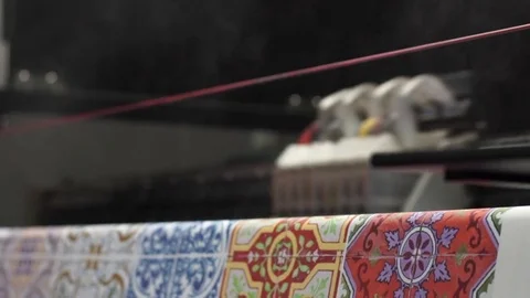 Ink jet printer. To print on cloth. Stock Footage 72600761