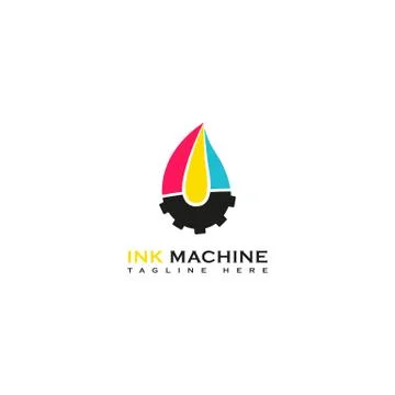 INK MACHINE LOGO Stock Illustration