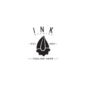 INK MACHINE LOGO Stock Illustration