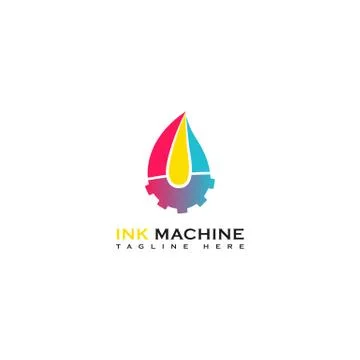 INK MACHINE LOGO Stock Illustration