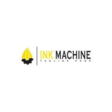 INK MACHINE LOGO Stock Illustration