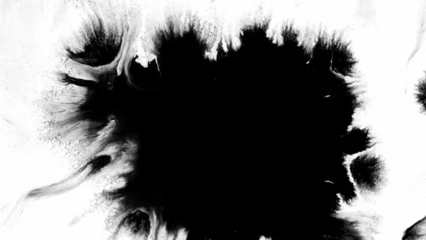 Ink Magic Unleashed: Captivating Transition of Beautiful Black and White Stock Footage 244710715