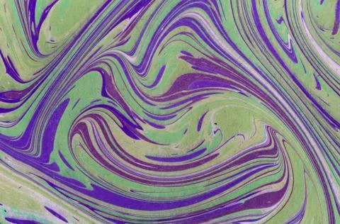 Ink marble texture. Ebru handmade wave background. Kraft paper surface. Unique Illustrazione stock