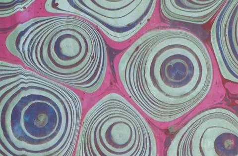 Ink marble texture. Ebru handmade wave background. Kraft paper surface. Unique Stock Illustration