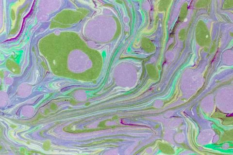 Ink marble texture. Ebru handmade wave background. Kraft paper surface. Unique Stock Illustration