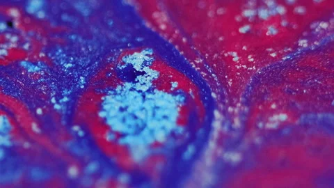 Ink mix background fluid glitter blue pink black Video stock 262606474