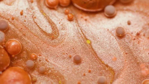 Ink mix paint art flow bubble liquid particles art Stock Footage 327613480