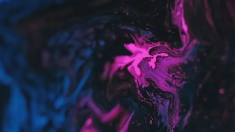 Ink mix water paint splash pink blue black blotch Stock Footage 282148243