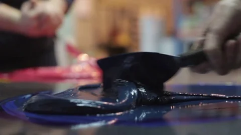 Ink Mixing Stock Footage 76088966