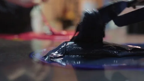 Ink Mixing Stock Footage 76100896