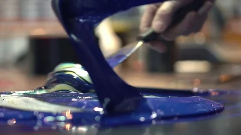 Ink Mixing Stock Footage 76862510