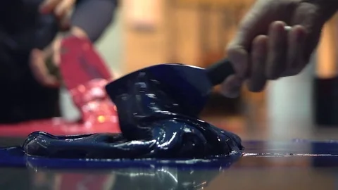 Ink Mixing Stock Footage 76863473