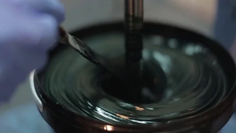 Ink Mixing Machine in Operation Stock Footage 76098741